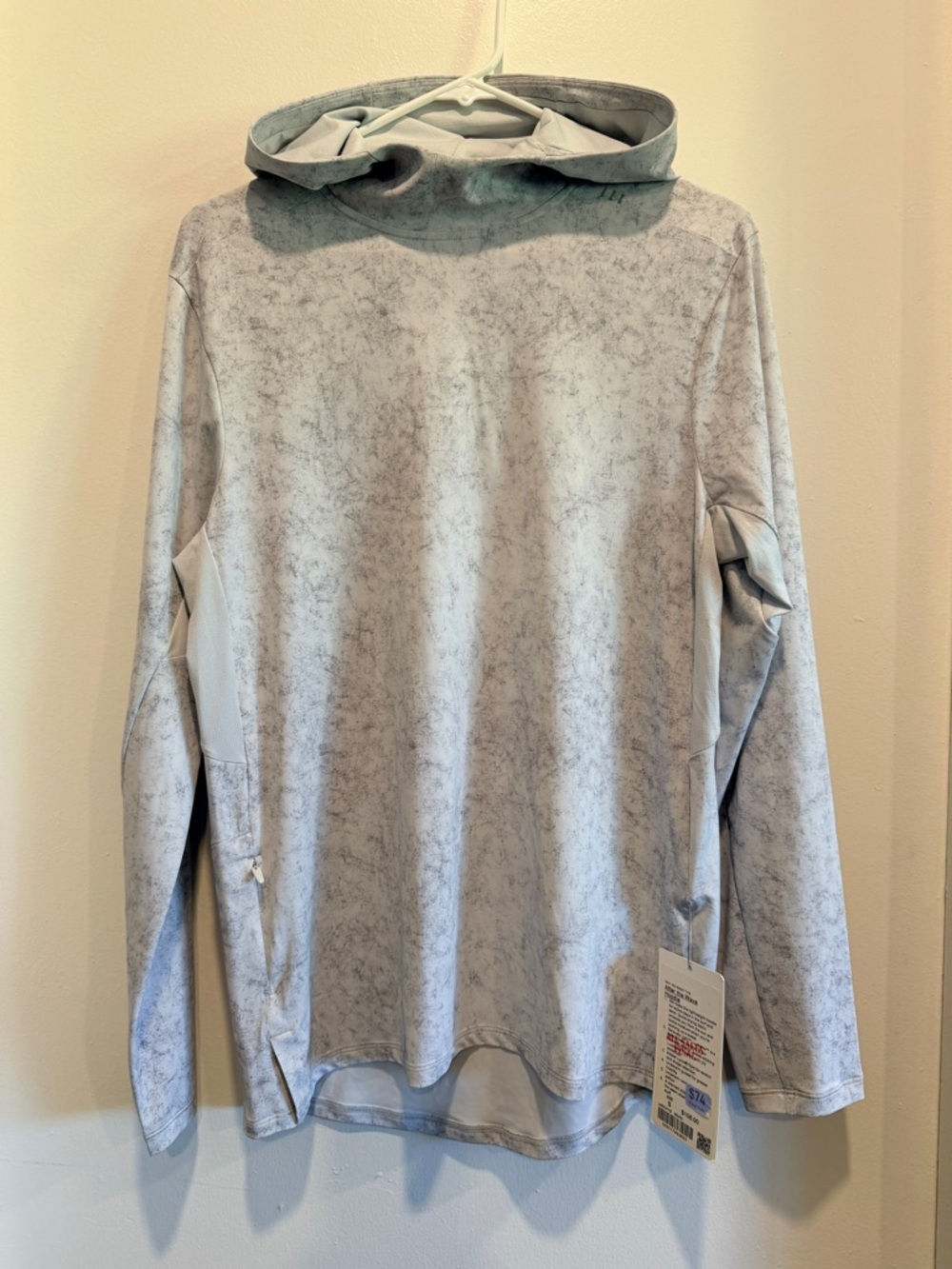 lululemon athletica light gray marbled hooded pullover